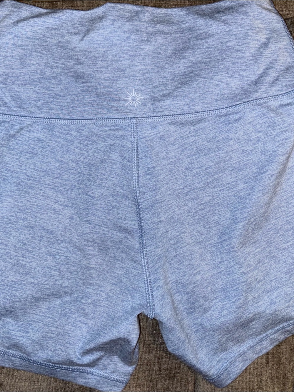 aerie Heather Blue High-Rise Bike Shorts - Picture 3 of 6